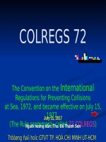 Colreg72  LUẬT TRÁNH VA TRÊN BIỂN