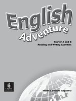 english adventure starter a and b reading and wirting activities  