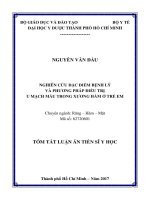 Nghiên cứu đặc điểm bệnh lý và kết quả điều trị u mạch máu trong xương hàm ở trẻ em (TT)