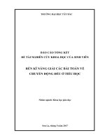 Rèn kĩ năng giải các bài toán về chuyển động đều ở tiểu học 