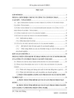 PHÂN TÍCH KINH TẾ HOẠT ĐỘNG SẢN XUẤT KINH DOANH  CỦA CÔNG TY CỔ PHẦN THAN CAO SƠN NĂM 2015