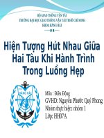 Hiện tượng hút nhau giữa hai tàu khi hành trình trong luồng hẹp