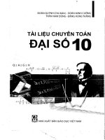 Tài liệu chuyên toán đại số 10 (tái bản lần thứ bảy) đoàn quỳnh (cb)