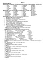 ÔN TẬP UNIT 3, 4 ANH VĂN 9