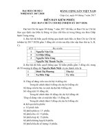 Biên bản kiểm phiếu Ban Chi ủy 2017-2020