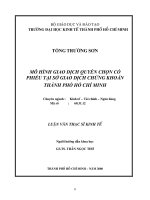 Mô hình giao dịch quyền chọn cổ phiếu tại sở giao dịch chứng khoán thành phố hồ chí minh 