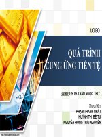 Thuyết trình môn lý thuyết tài chính quá trình cung ứng tiền tệ 