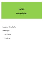 Tiểu luận môn lý thuyết tài chính monetary policy theory 