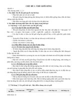 GIAO AN SINH HOC 10 THEO CHU DE-CHUDE 1-THE GIOI SONG