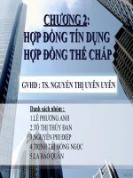 Tiểu luận môn định giá doanh nghiệp hợp đồng tín dụng hợp động thế chấp 