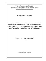 Hoạt động marketing – mix sản phẩm sách tiếng anh của công ty cổ phần giáo dục đại trường phát tại thành phố hồ chí minh 