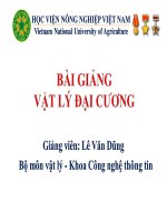 Bài giảng vật lý đại cương chương 1   cơ học chất điểm và vật rắn