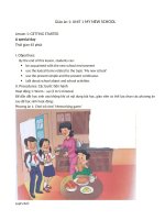 Unit 1 Bài giảng tiếng Anh lớp 6 thí điểm mới nhất