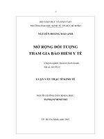 Mở rộng đối tượng tham gia bảo hiểm y tế 