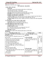 GIÁO án SINH học 6 ĐÚNG CHUẨN KIỂM TRA kì II (CÓ CỘT PHÁT TRIỂN NĂNG LỰC)