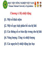 Bài giảng vật lý đại cương chương 4   hệ nhiệt động 