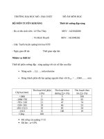 Đồ án Thiết kế phân xưởng đập  sàng quặng với các số liệu sau đây năng suất 5,2 triệu tấnnăm