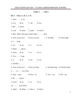 bộ đề luyện thi IOE tiếng anh lớp 3 