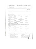 ĐỀ THI HKII  TIẾNG ANH 6