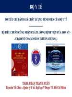 Bo tieu chi chat luong BYT va JCI   TS xuan