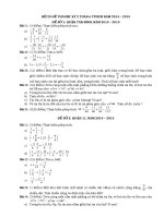 25 đề thi Toán 6 HK 2 năm học 20142015 TP. Hồ Chí Minh