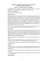 DANH MỤC NHIỆM VỤ KHCN ĐĂNG KÝ, ĐỀ XUẤT TRONG KẾ HOẠCH NĂM 2015 LĨNH VỰC: KHOA HỌC NÔNG NGHIỆP