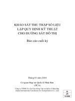 KHẢO SÁT THU THẬP SỐ LIỆU LẬP QUY ĐỊNH KỸ THUẬT CHO ĐƯỜNG SẮT ĐÔ THỊ