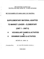 Supplementary material adapted to market leader   elementary (unit 1   unit 6) vocabulary game and activities  grammar games and activities 
