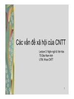 Bài giảng các vấn đề xã hội của công nghệ thông tin lecture 3   TS  đào nam anh