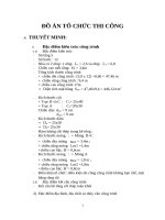 ĐỒ ÁN TỔ CHỨC THI CÔNG