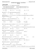 Đề kiểm tra Giải tích 12 chương 1 (Hàm số)  Bùi Công Sơ