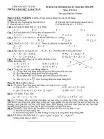 Đề kiểm tra học kỳ I môn Toán lớp 6 có đáp án