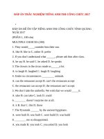 đáp án để ôn tập TIẾNG ANH THI CÔNG CHỨC TỈNH
