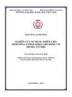 NGHIÊN CỨU SỬ DỤNG NHIÊN LIỆU DIMETHYL ETHER (DME) CHO ĐỘNG CƠ DIESEL CỠ NHỎ