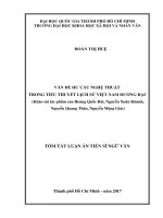 Vấn đề hư cấu nghệ thuật trong tiểu thuyết lịch sử việt nam đương đại  