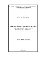 Nghiên cứu côn trùng lâm nghiệp làm thực phẩm và đề xuất giải pháp bảo tồn chúng tại khu vực Tây Bắc, Việt Nam