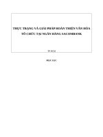 THỰC TRẠNG VÀ GIẢI PHÁP HOÀN THIỆN VĂN HÓA TỔ CHỨC TẠI NGÂN HÀNG SACOMBANK