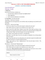 Unit 4 Giáo án tiếng anh lớp 6 thí điểm mới nhất