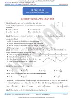 Đề thi thử trắc nghiệm Toán ôn thi trung học phổ thông Quốc gia