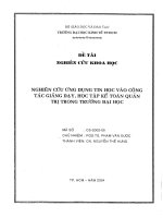 Nghiên cứu ứng dụng tin học vào công tác giảng dạy học tập kế toán quản trị trong trường đại học1 