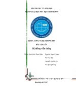 BÀI TẬP LỚN Hệ thống viễn thông: Báo hiệu số 7SS7