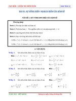 Bài tập trắc nghiệm sự đồng biến và nghịch biến của hàm số  Ngọc Đàn