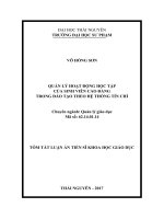 Quản lý hoạt động học tập của sinh viên cao đẳng trong đào tạo theo hệ thống tín chỉ. tt