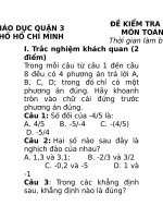 Đề kiểm tra học kỳ 2 Toán lớp 6