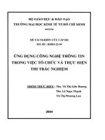 Ứng dụng công nghệ thông tin trong việc tổ chức và thực hiện thi trắc nghiệm 