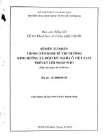 Sở hữu tư nhân trong nền kinh tế thị trường định hướng xã hội chủ nghĩa ở việt nam thời kỳ hội nhập WTO (tiếp cận từ góc độ triết học)