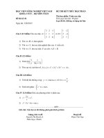 Đề thi kết thúc học phần môn toán cao cấp  (đề số 01)