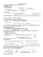 Đề cương ôn tập Tiếng Anh học kì 2 lớp 6