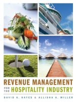 Revenue management for the hospitality industry hayes miller