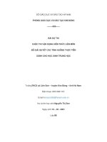 Bài dự thi vận dụng kiến thức liên môn để xử lí các tình huống tìm hiểu, bảo tồn di tích lịch sử chùa bà đanh 